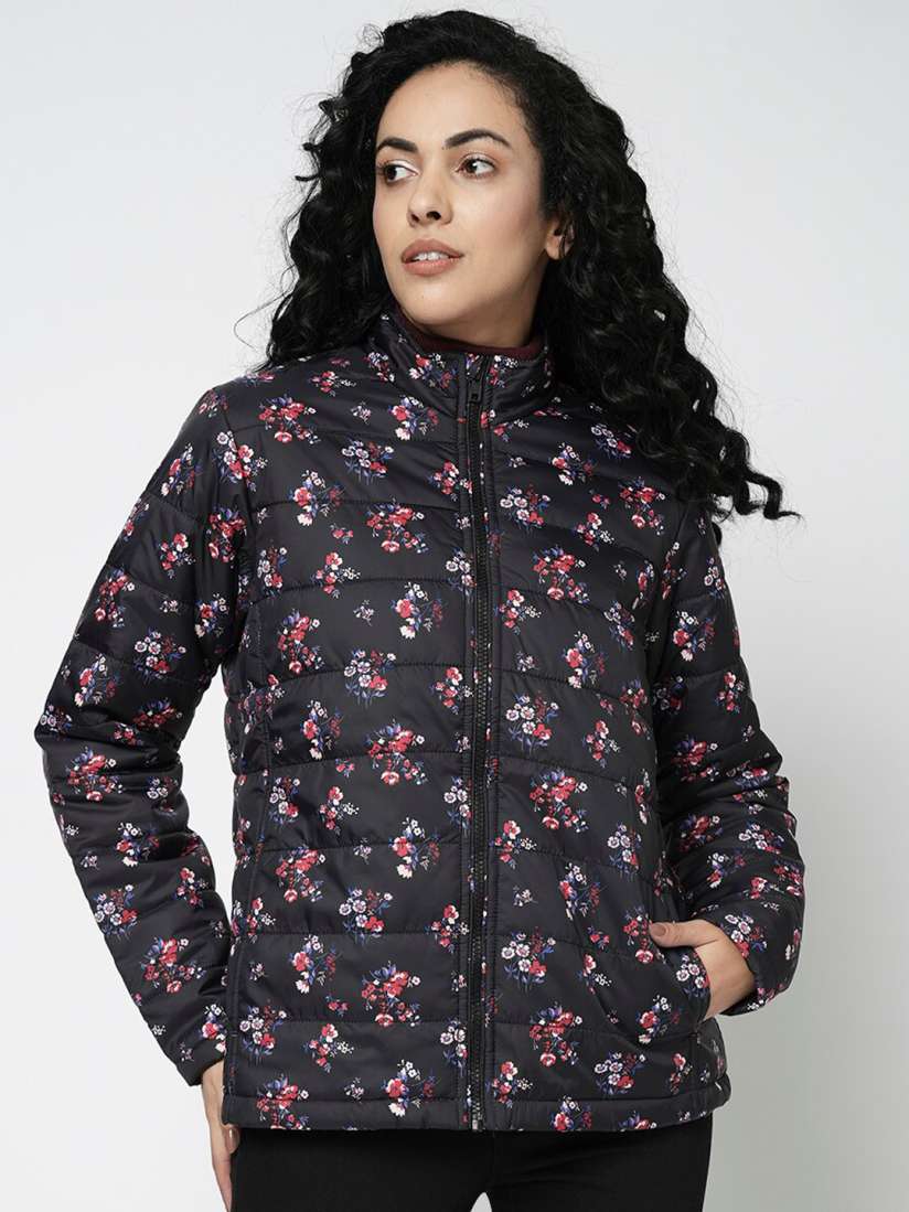 Buy Vero Moda Floral Printed Mock Collar Lightweight Padded Jacket Jackets for Women 26075708 Myntra
