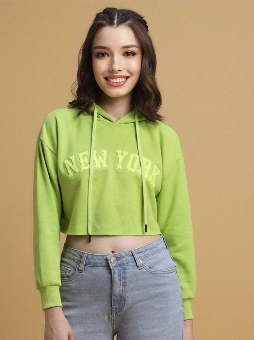 Crop hoodie myntra sales
