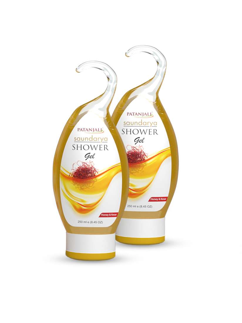 Buy Patanjali Set of 2 Saundarya Honey Kesar Shower Gel 250 ml Each Body Wash and Shower Gel for Unisex 26079008 Myntra