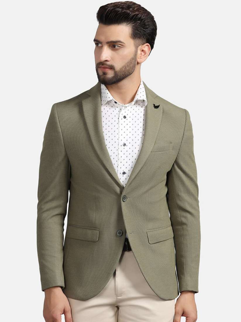 Buy Blackberrys Striped Slim Fit Single Breasted Casual Blazer Blazers for Men 26081046 Myntra