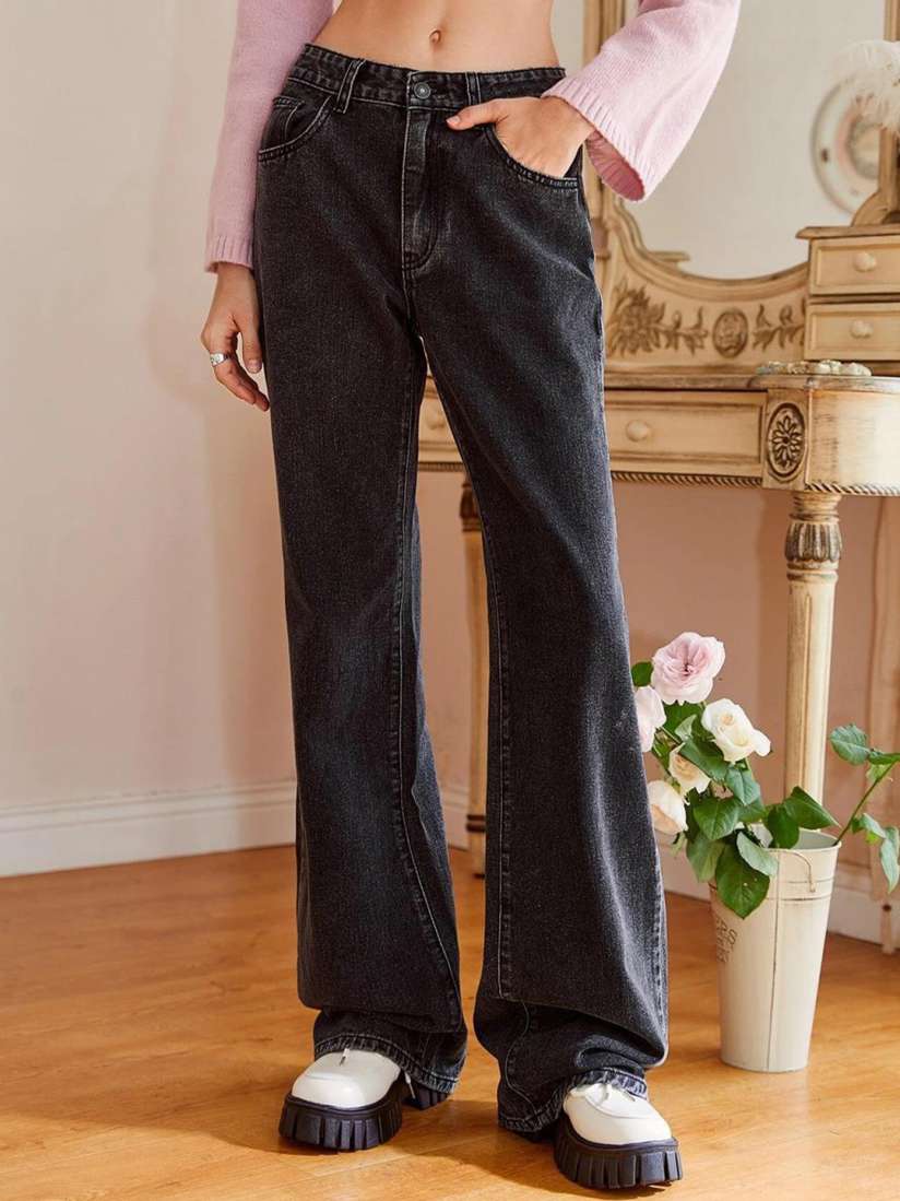Myntra black jeans for ladies online