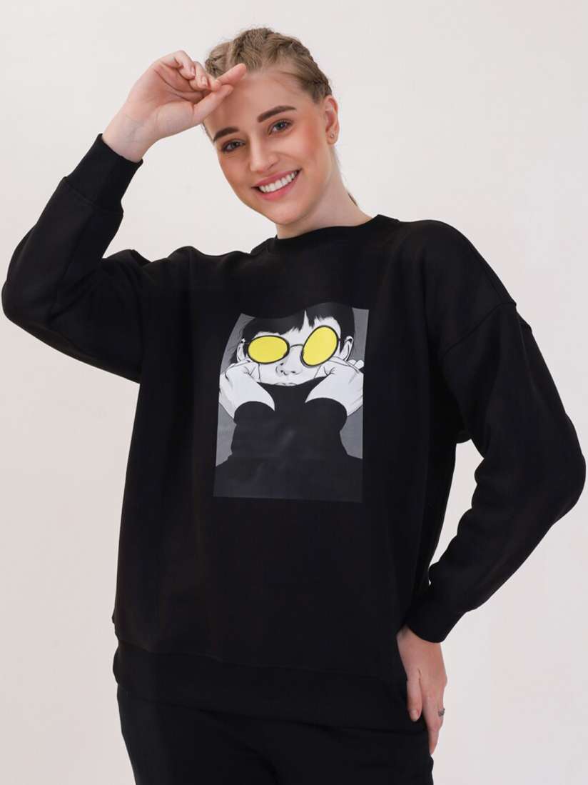Buy MKH Graphic Printed Dry Fit Pullover Sweatshirt Sweatshirts for Women 26085632 Myntra