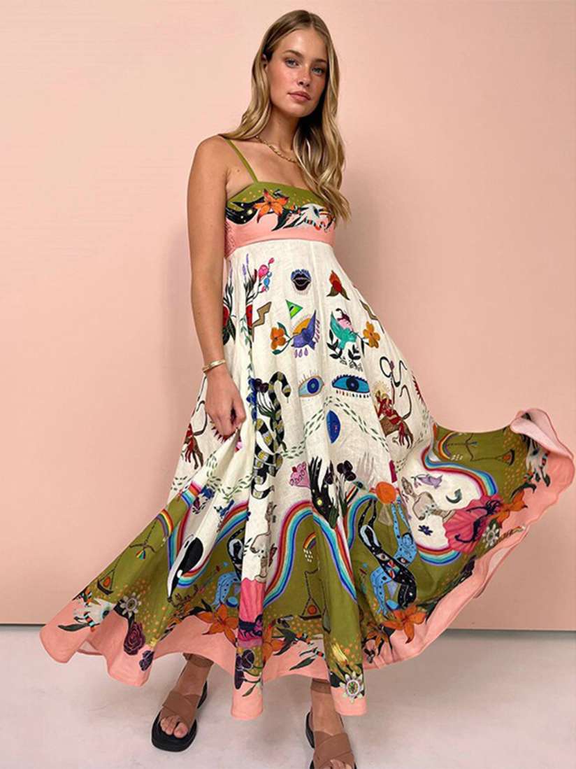 Buy StyleCast Green Graphic Printed Maxi Dress Dresses for Women 26089070 Myntra
