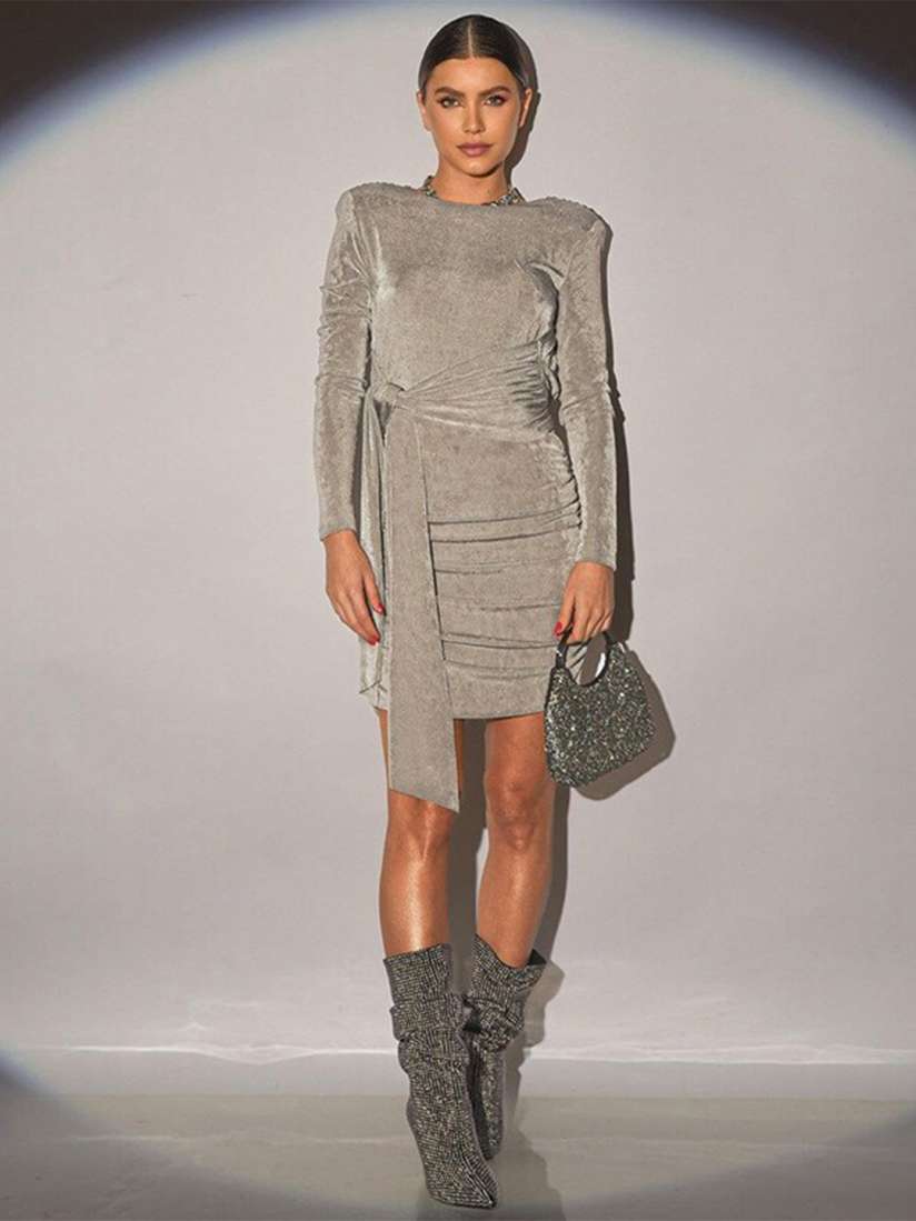 Buy StyleCast Grey Tie Ups Bodycon Dress Dresses for Women 26089368 Myntra