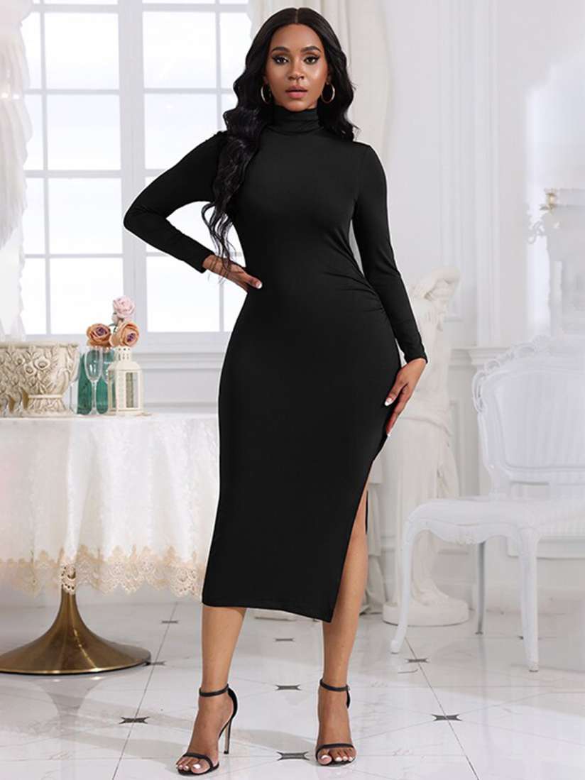 Womens black midi dress cheap