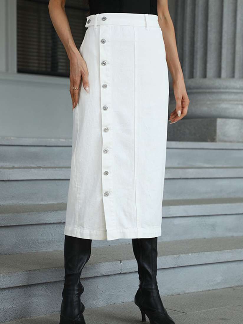 White skirt myntra top