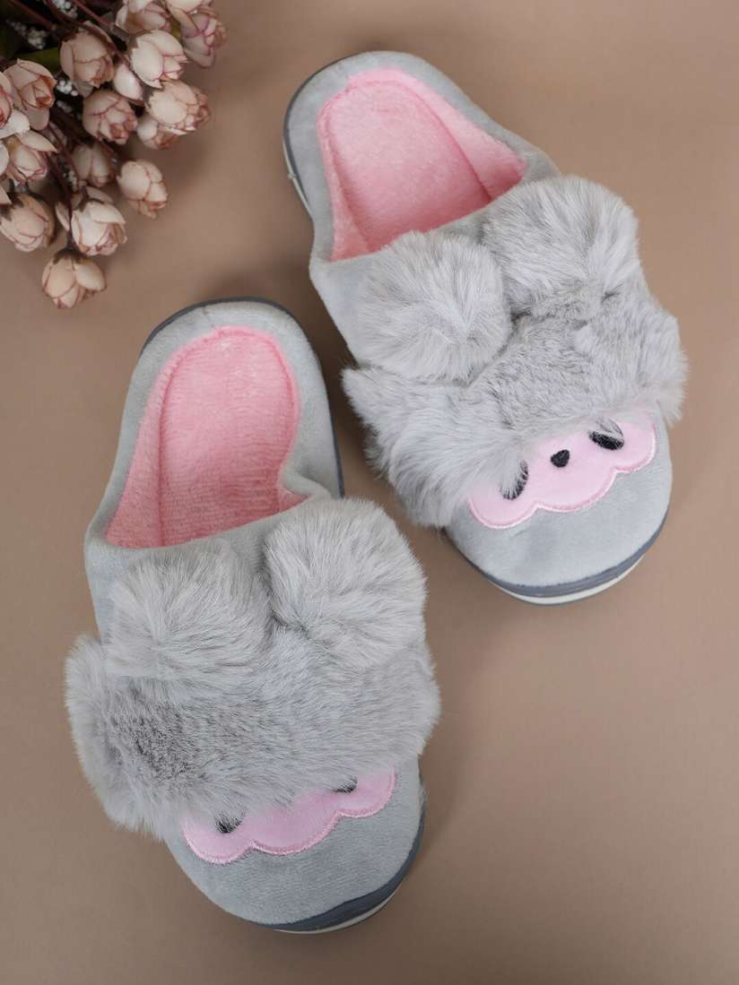 Fur slippers myntra on sale