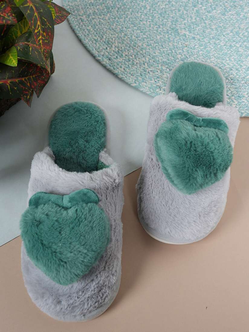 Fur slippers myntra store
