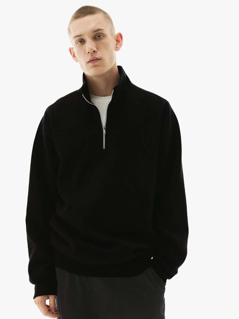 Buy MISCHIEF MONKEY Mock Collar Fleece Pullover Sweatshirts for Men 26093192 Myntra