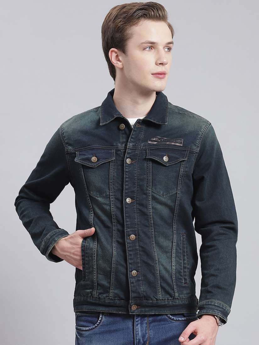 Buy Monte Carlo Spread Collar Long Sleeves Denim Jacket Jackets for Men 26094008 Myntra