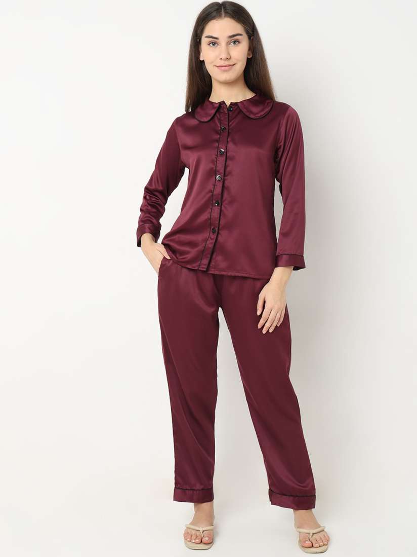 Satin night suit myntra best sale