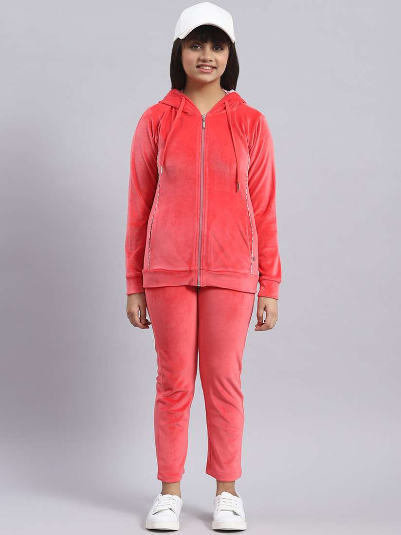 Buy Monte Carlo Girls Hooded Neck Long Sleeve Tracksuit