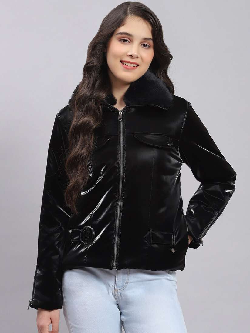 Buy Monte Carlo Girls Spread Collar Lightweight Biker Jacket Jacket Jackets for Girls 26103652 Myntra