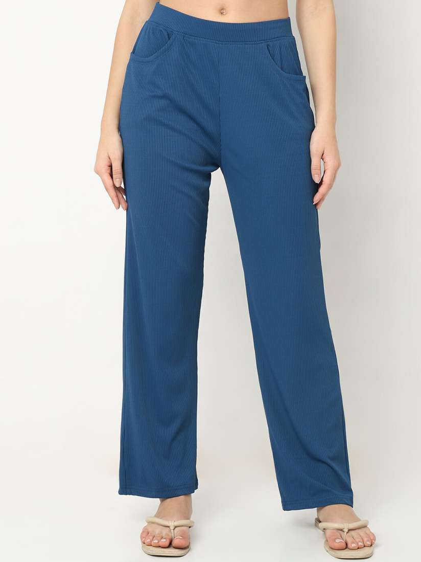 Buy Smarty Pants Women Ribbed Cotton Lounge Pant Lounge Pants for Women 26103860 Myntra