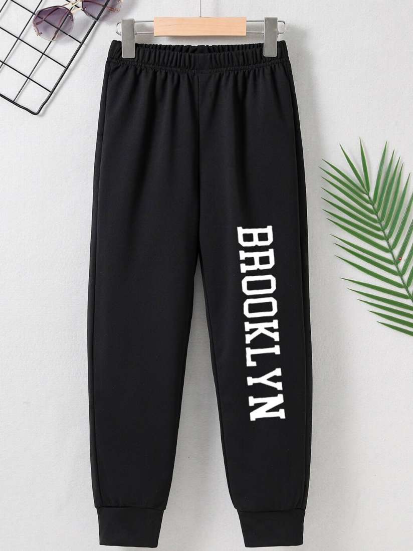 Boys plain black joggers 2025