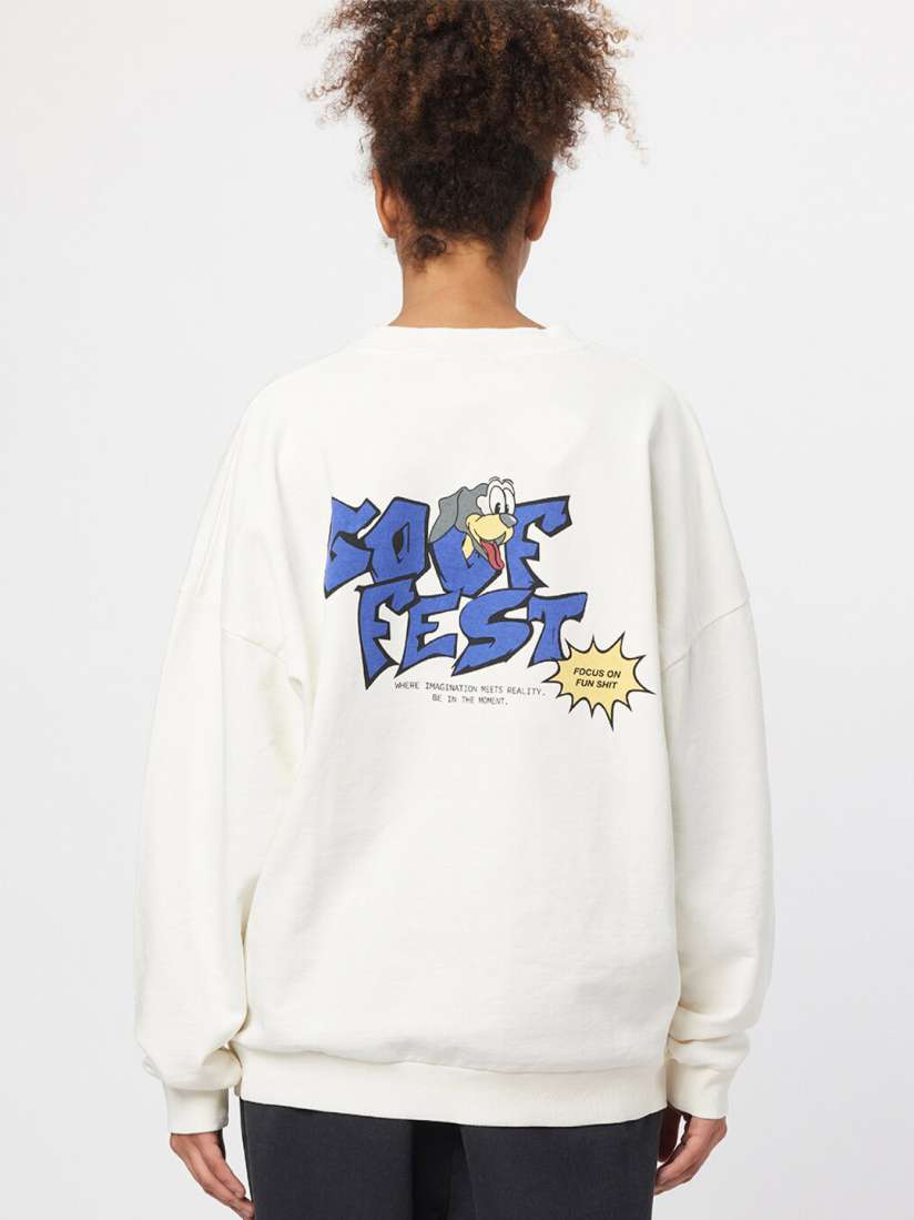 Buy Koovs Unisex Goof Fest Printed Pure Cotton Pullover Sweatshirt Sweatshirts for Unisex 26106362 Myntra