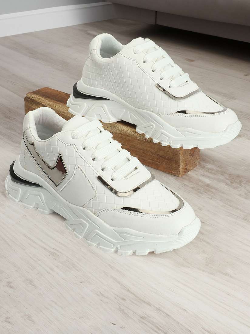 Buy KRAASA Women Textured Lace Up Sneakers Casual Shoes for Women 26109420 Myntra