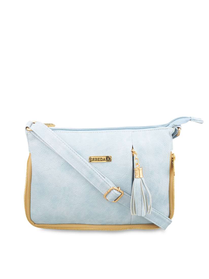 Buy ESBEDA Blue Solid Sling Bag Handbags for Women 2612210 Myntra