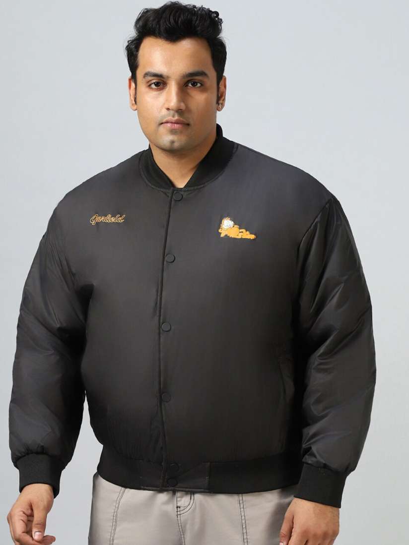 Buy Bewakoof Plus Size Official Garfield Merchandise Graphic Printed Oversized Jacket Jackets for Men 26123392 Myntra
