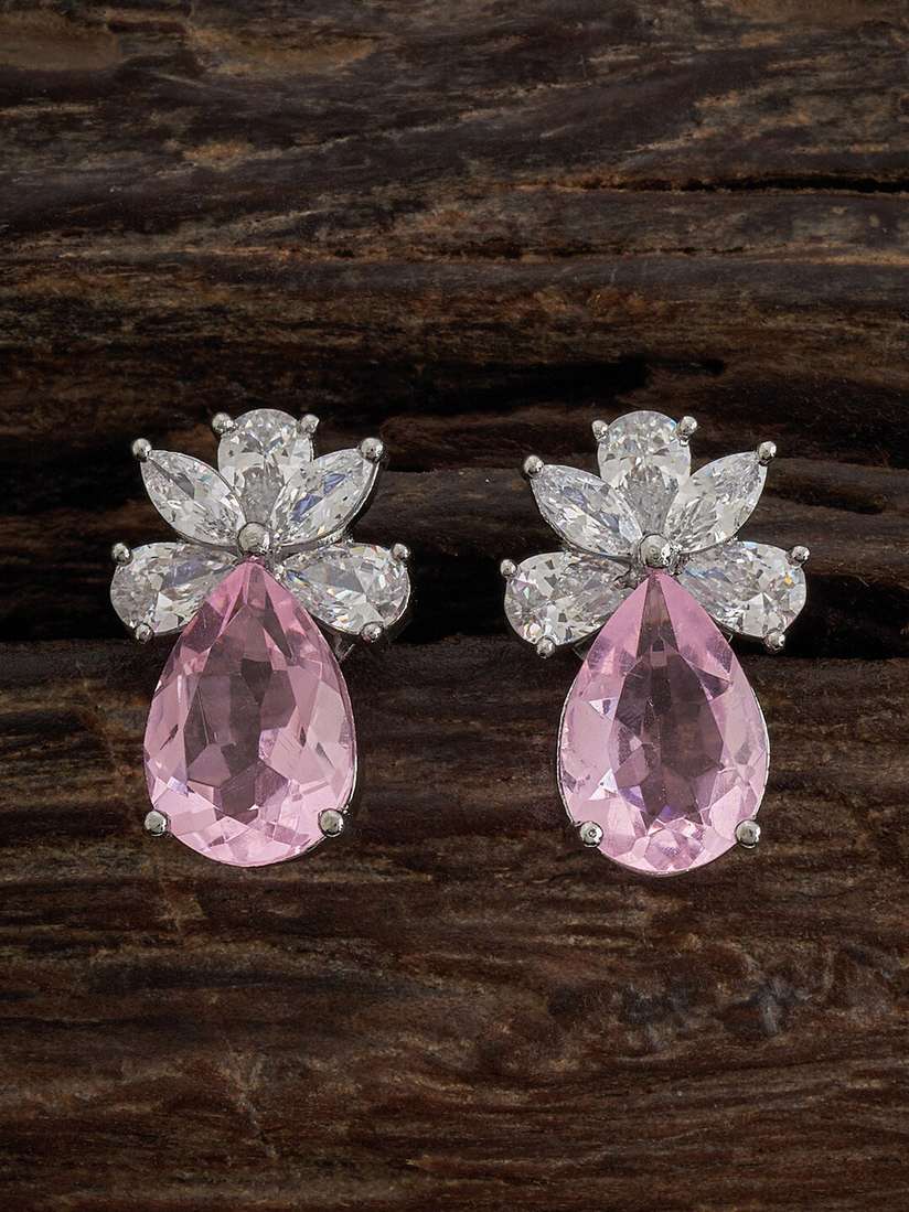 Buy Kushal's Fashion Jewellery Rhodium-Plated Cubic Zirconia