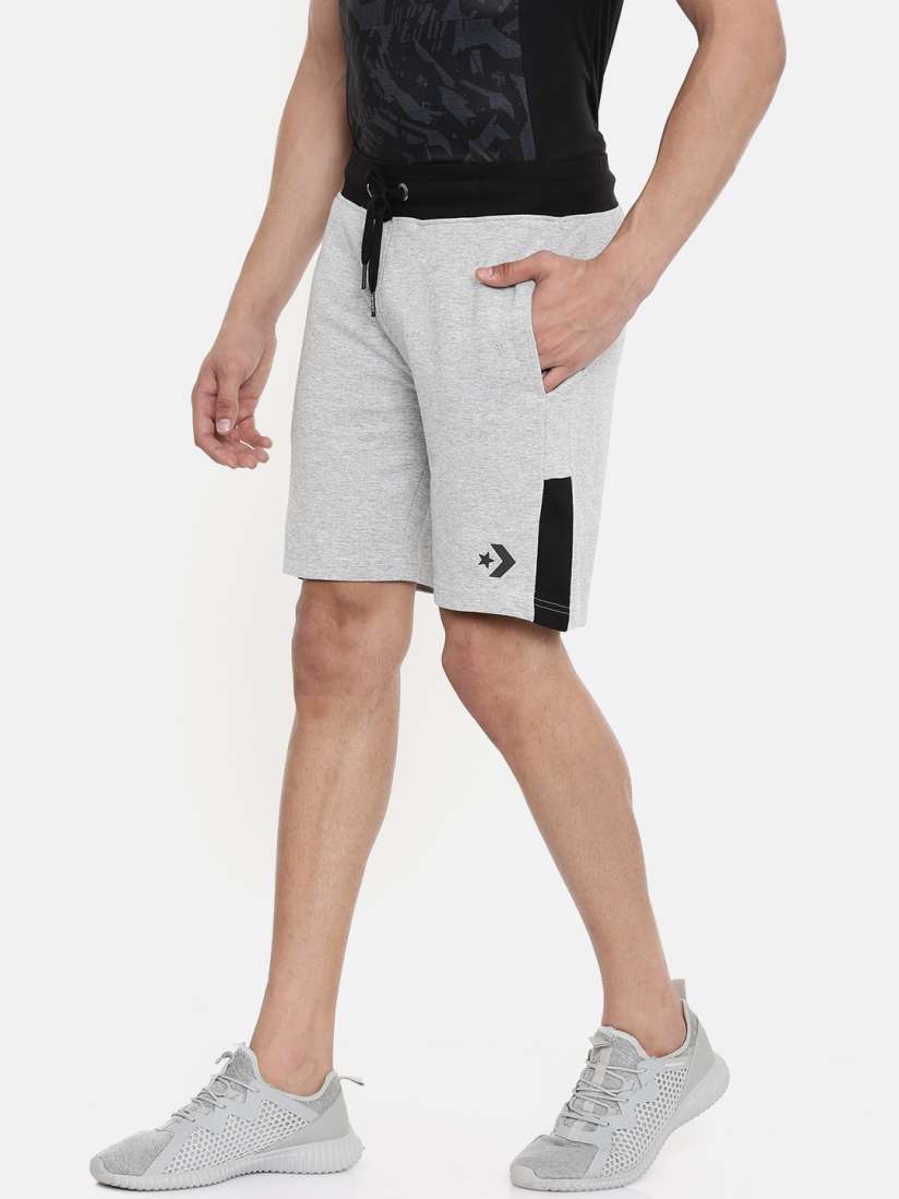 Buy Converse Men Grey Melange Solid Regular Fit Sports Shorts Shorts for Men 2612811 Myntra