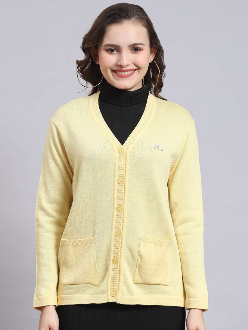 Buy Monte Carlo Long Sleeves Woollen Cardigan Sweaters for Women 26131458 Myntra
