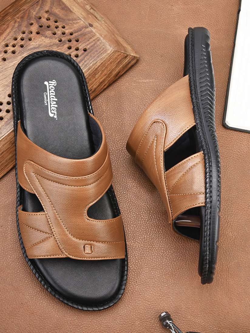 Buy The Roadster Lifestyle Co. Men Textured Comfort Sandals Sandals for Men 26137170 Myntra