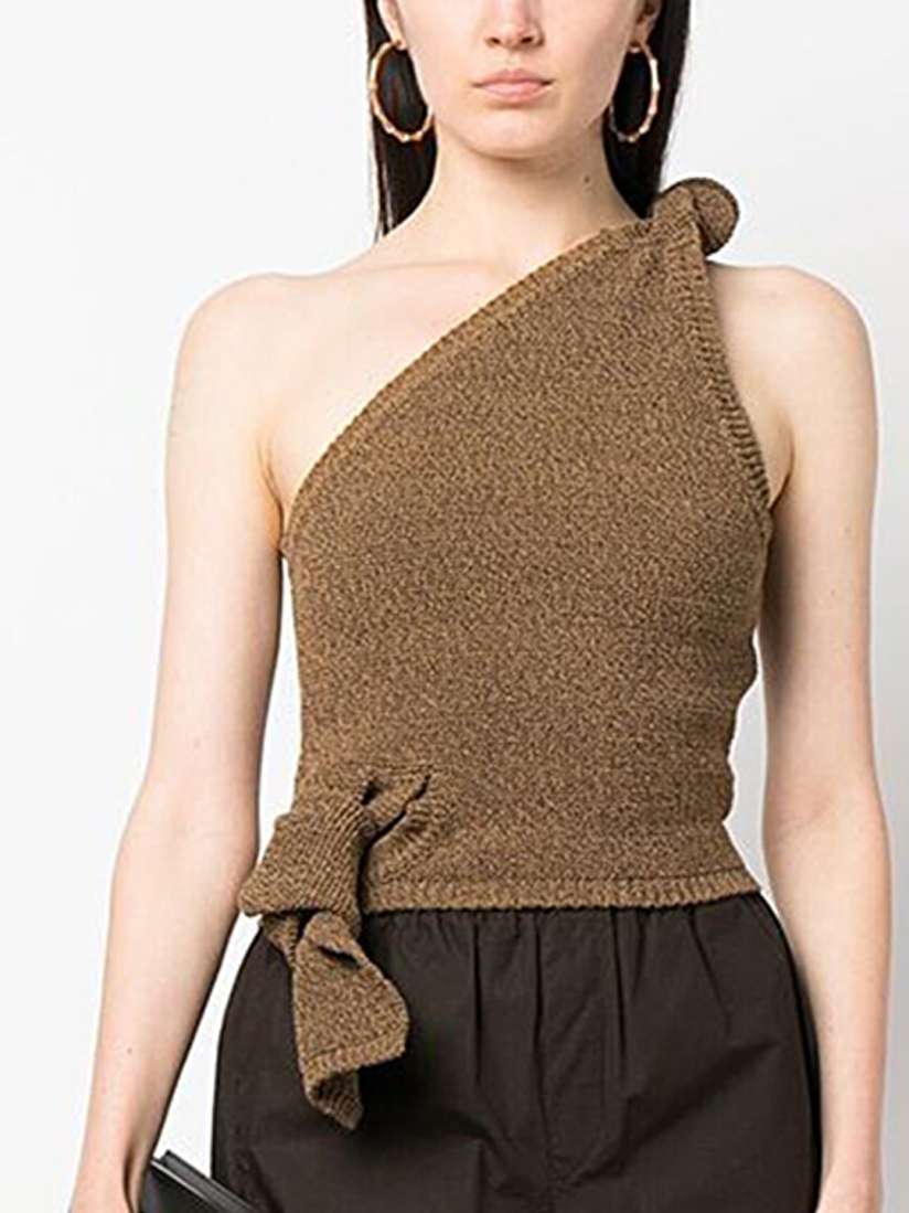 Buy LULU SKY Tie Up Detailed One Shoulder Top Tops for Women 26143154 Myntra