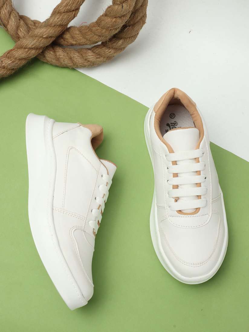 Buy The Roadster Lifestyle Co. Women White Brown Comfort Insole Sneakers Casual Shoes for Women 26146422 Myntra