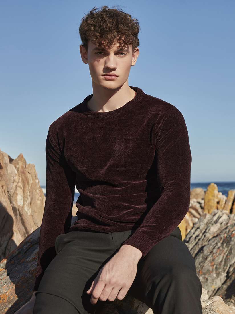 Velvet pullover sale
