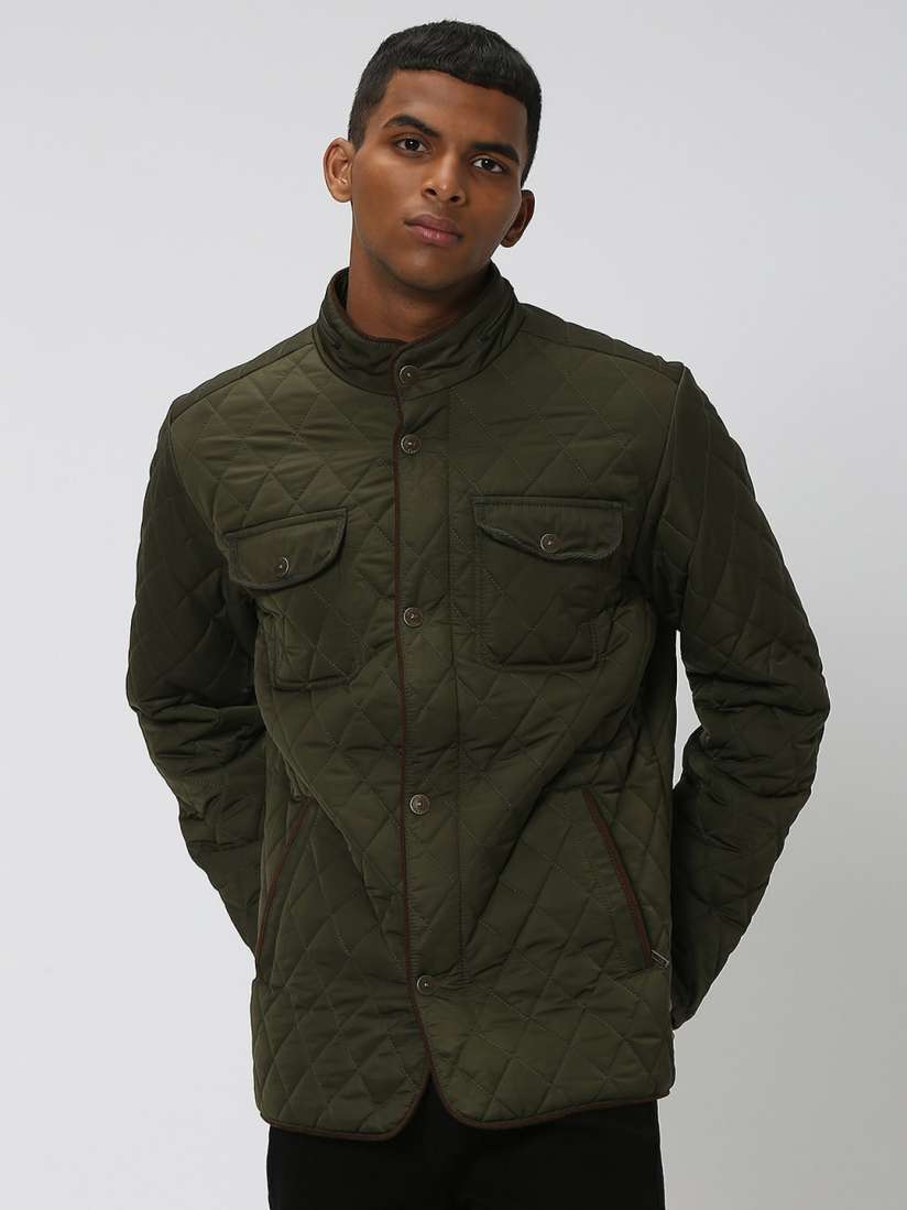 Buy Mufti Mandarin Collar Slim Fit Quilted Jacket Jackets for Men 26146802 Myntra