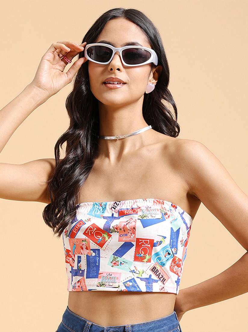 Graphic bandeau top sales