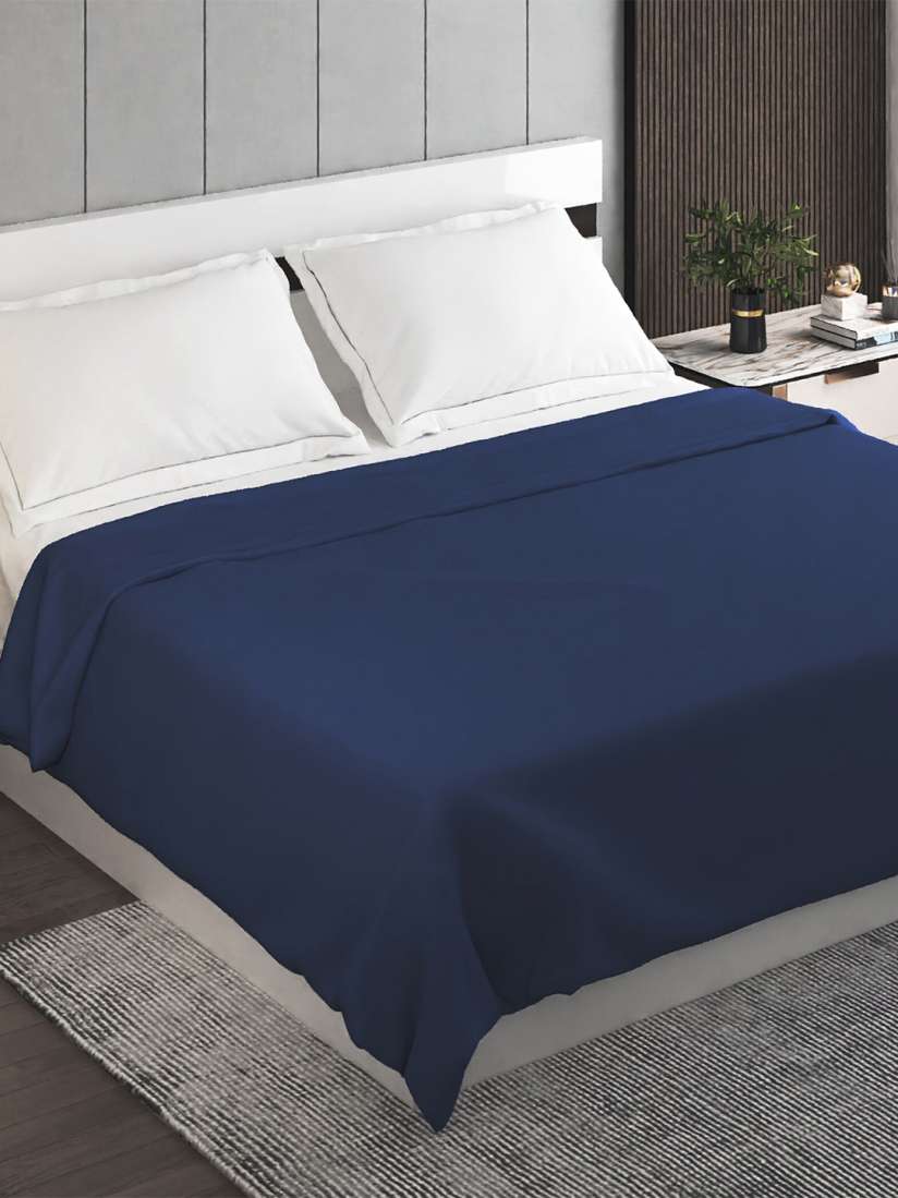 Buy Home Centre Blue 150 GSM Double Bed Blanket Blankets Quilts and Dohars for Unisex 26160480 Myntra