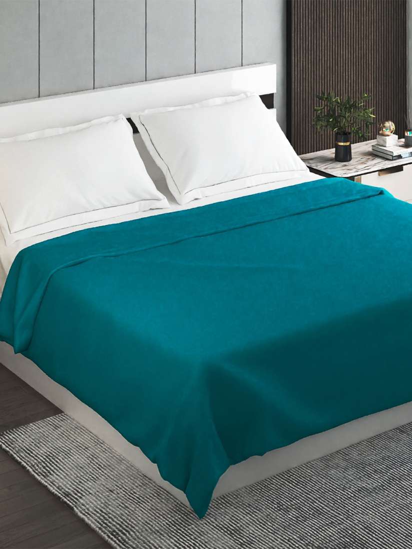Buy Home Centre Teal 150 GSM Double Bed Blanket Blankets Quilts and Dohars for Unisex 26160518 Myntra
