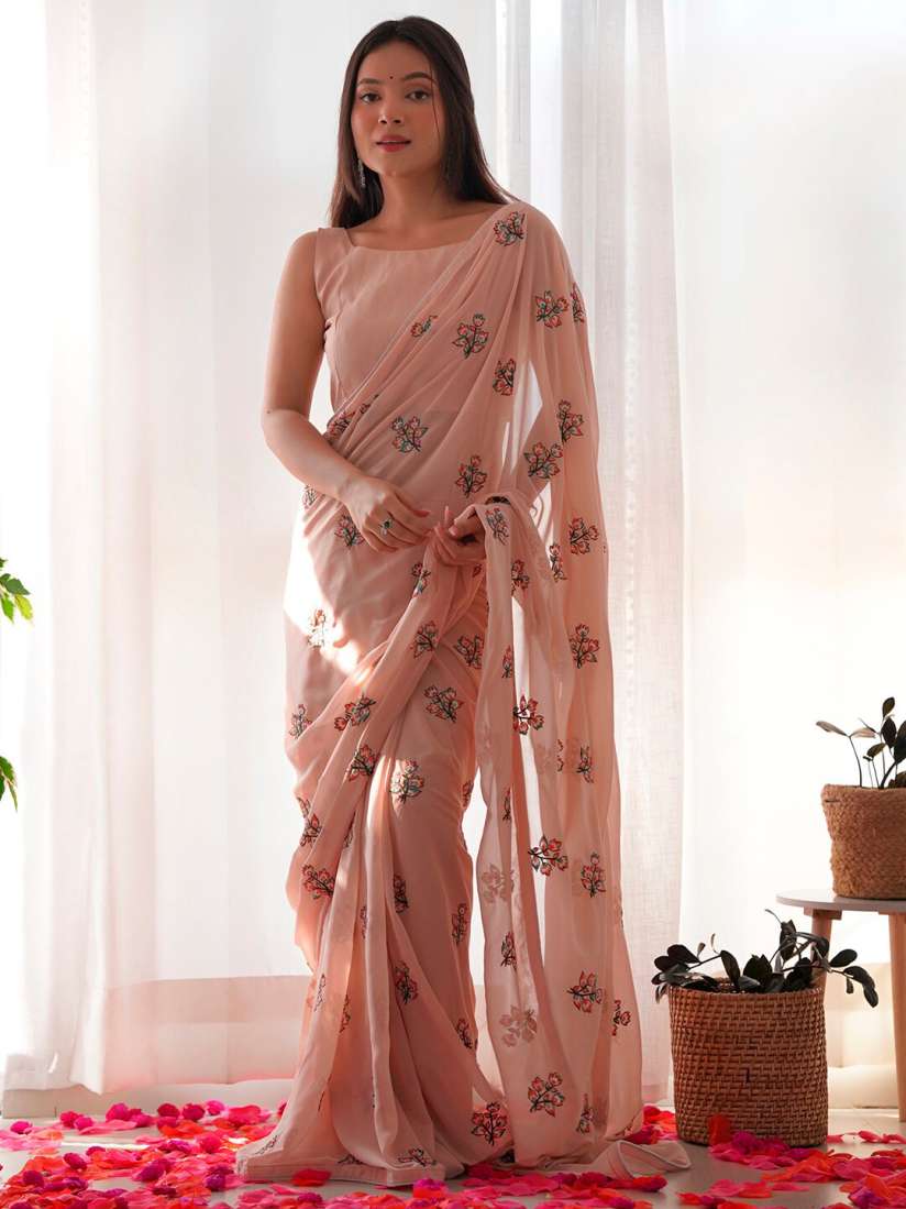 Poly georgette saree outlet