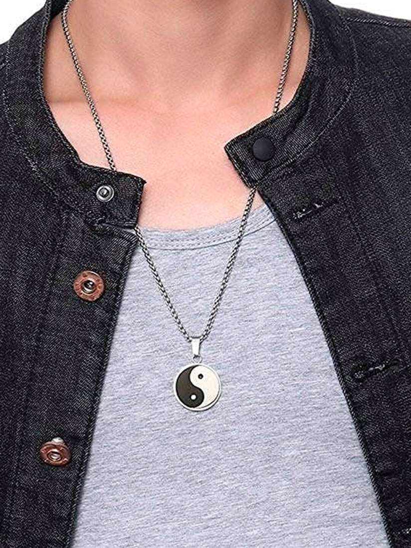 Buy OOMPH Men Yin Yang Fashion Pendant With Chain Pendant for Men 26162910 Myntra