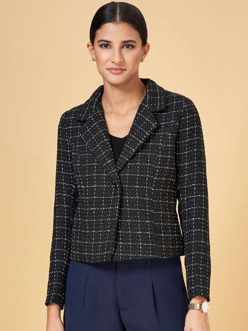 Buy Annabelle by Pantaloons Checked Lapel Collar Tailored Jacket Jackets for Women 26172432 Myntra