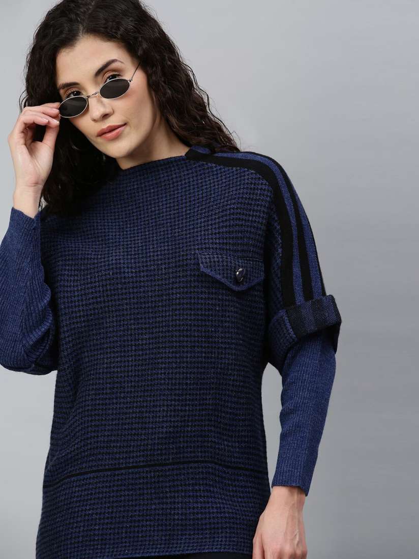 Buy Campus Sutra Self Design Acrylic Sweater Sweaters for Women 26173998 Myntra