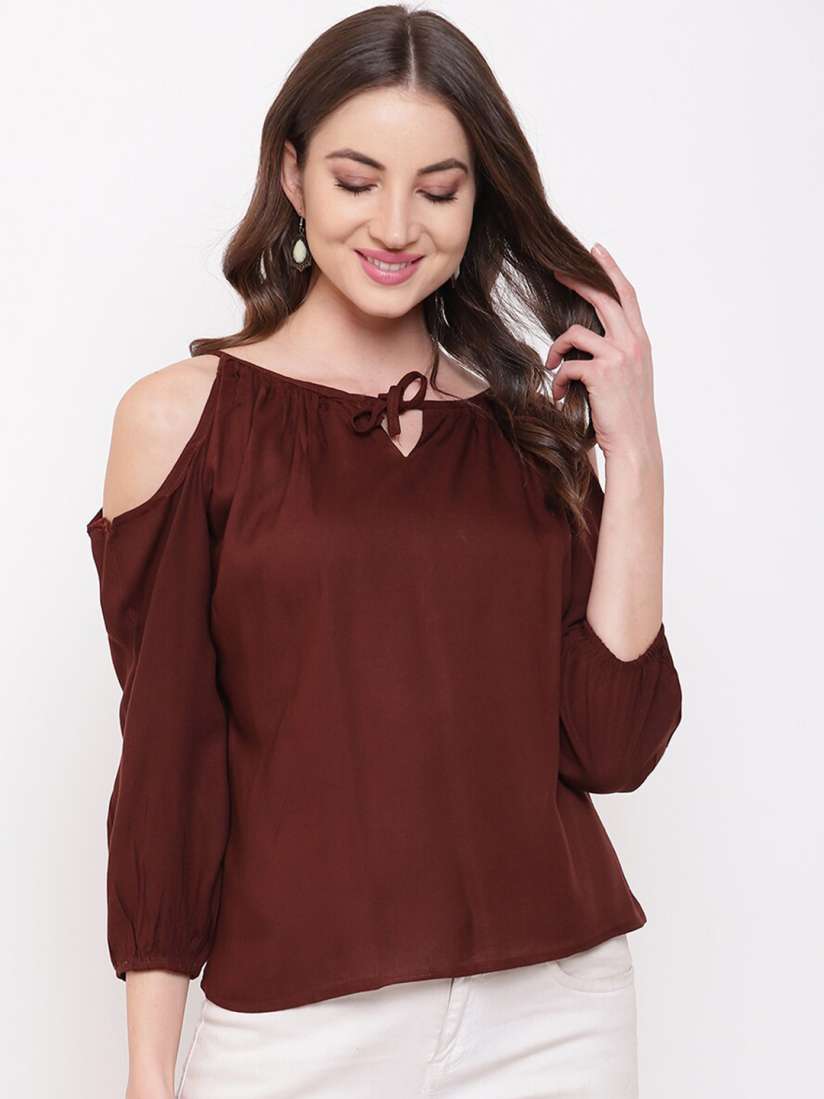 Cold shoulder tops myntra 2025
