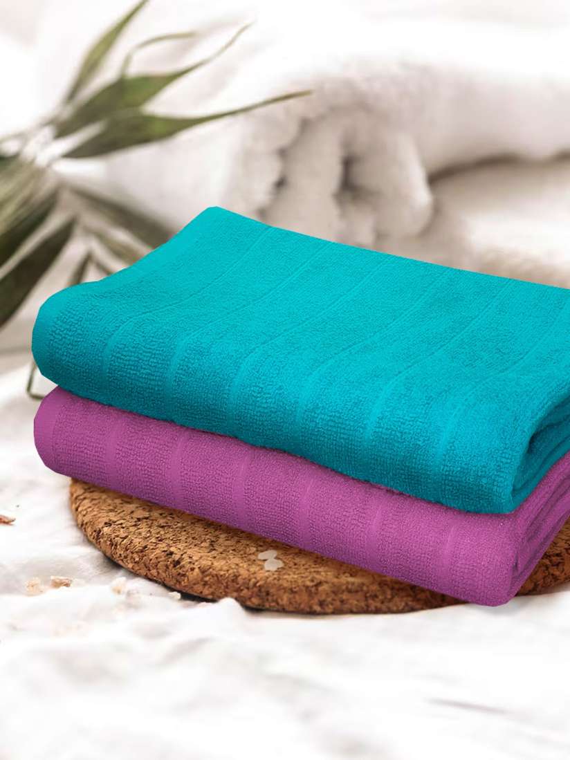 Pink and blue towels 2025