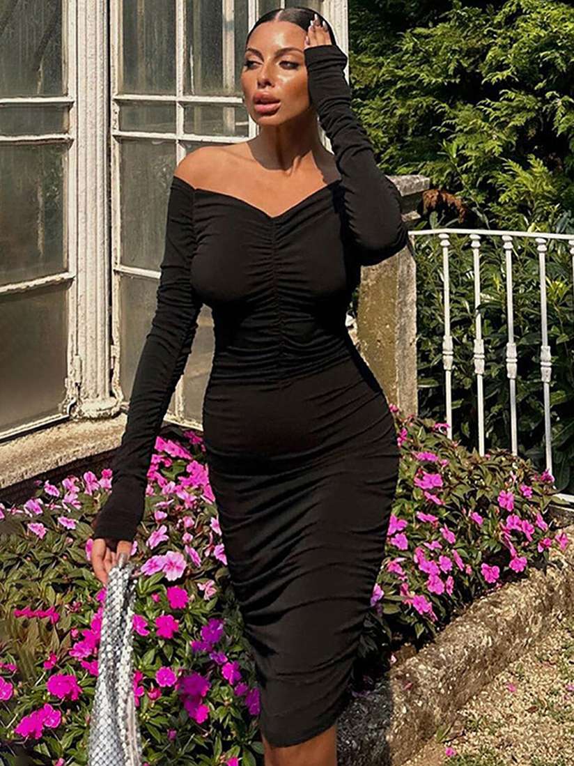 Lulu off the shoulder dress clearance