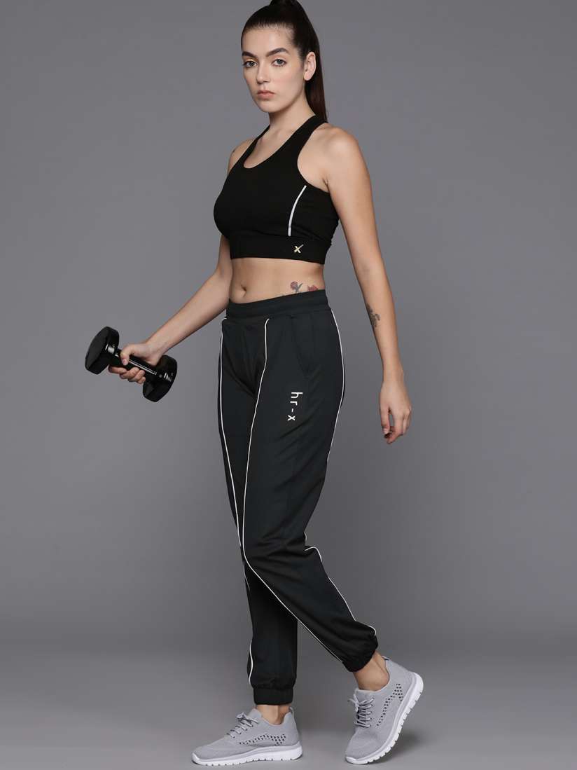Buy HRX by Hrithik Roshan Striped Rapid Dry Training Joggers Track Pants for Women 26191724 Myntra