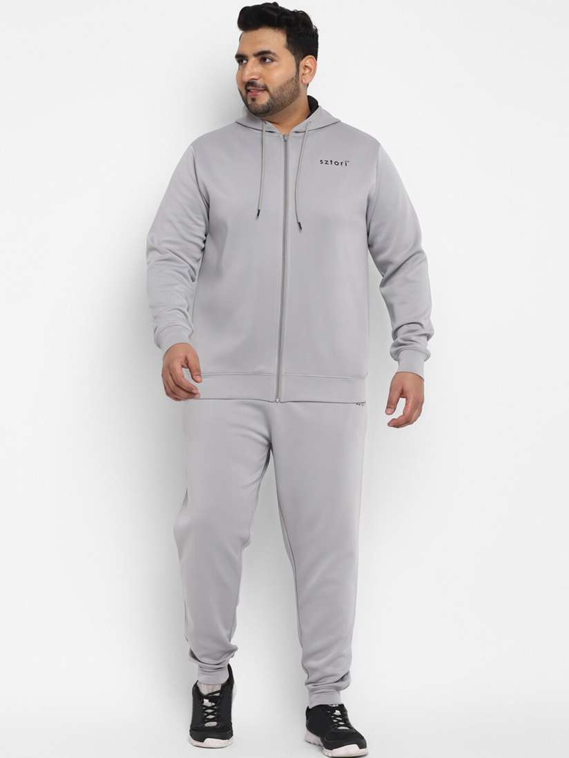Buy Sztori Plus Size Active Wear Hooded Sweatshirt With Track Pants Tracksuits for Men 26196670 Myntra