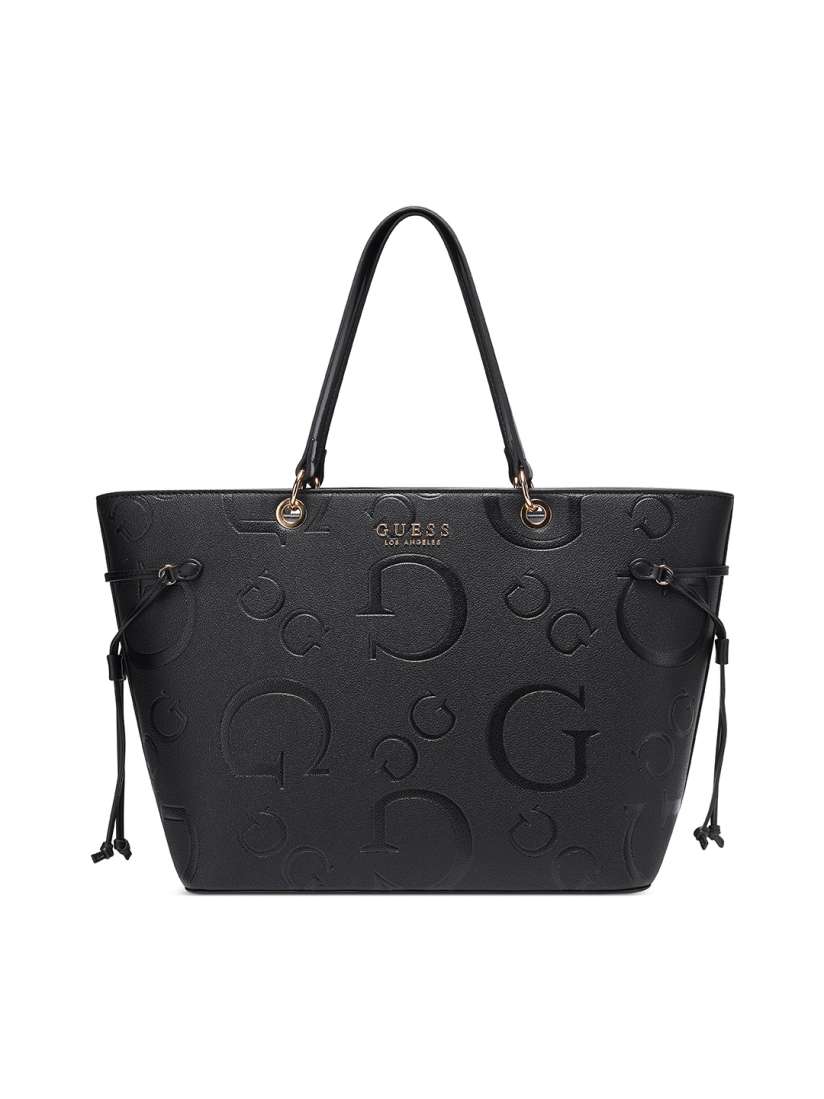 Buy GUESS Brand Logo Textured Structured Tote Bag with Tassels Handbags for Women 26196928 Myntra