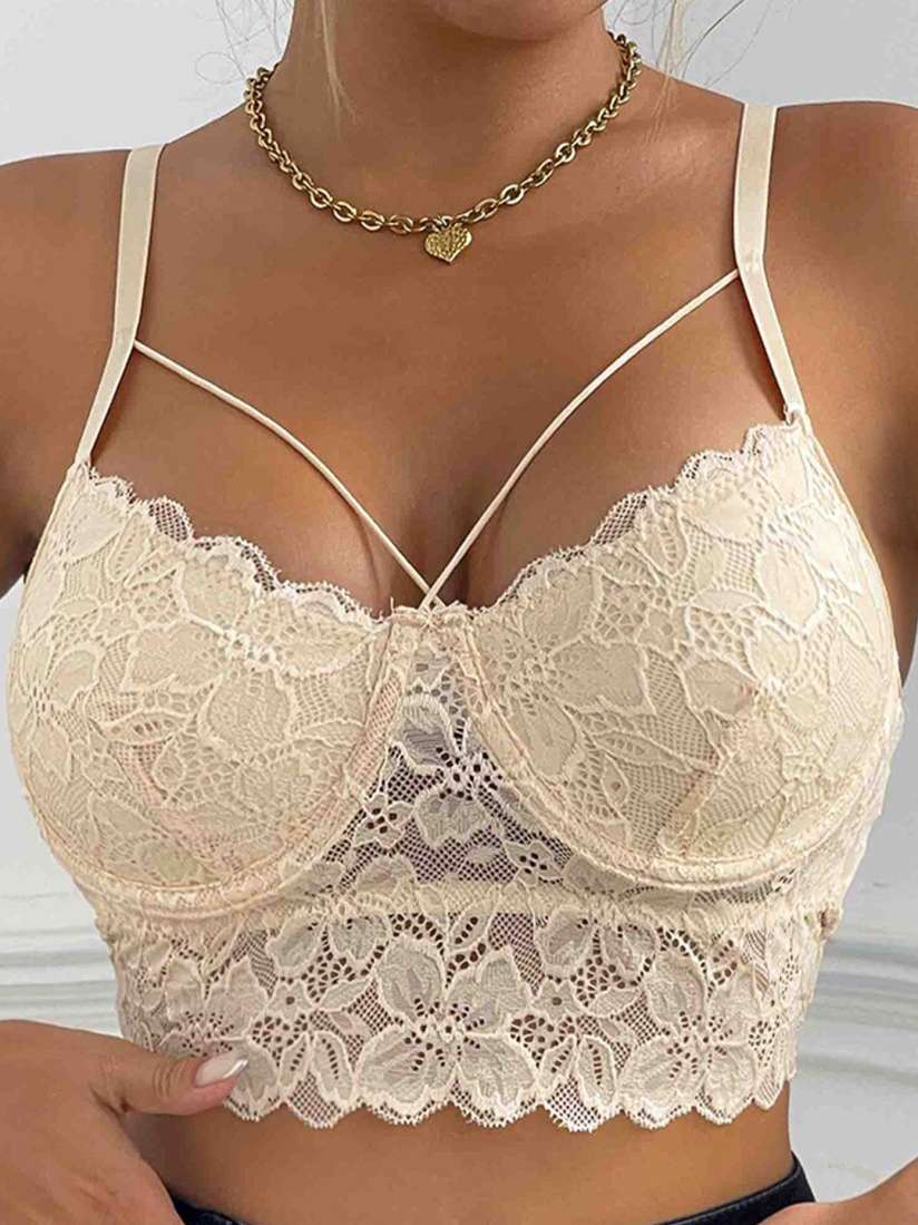Cream bralette crop top best sale