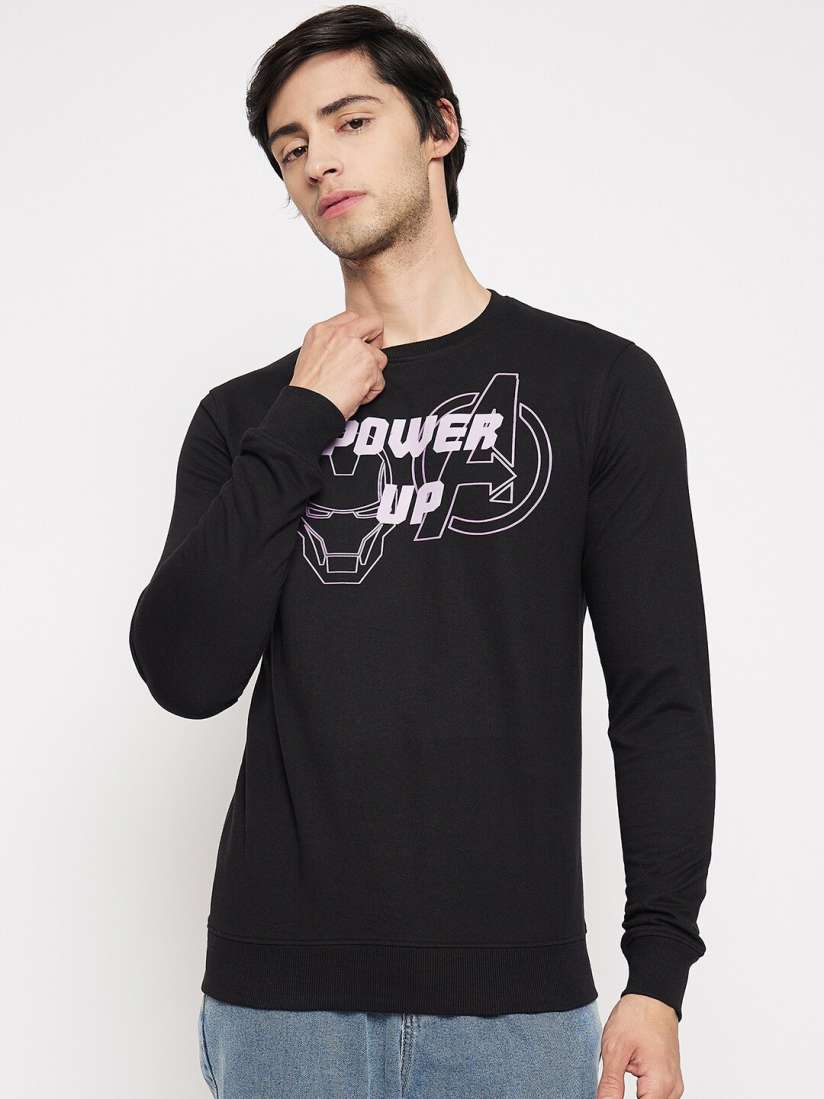Buy Kook N Keech Marvel Avengers Logo Printed Pullover Sweatshirt Sweatshirts for Men 26202180 Myntra