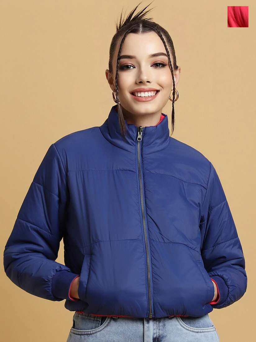 Blue puffer jacket forever 21 cheap