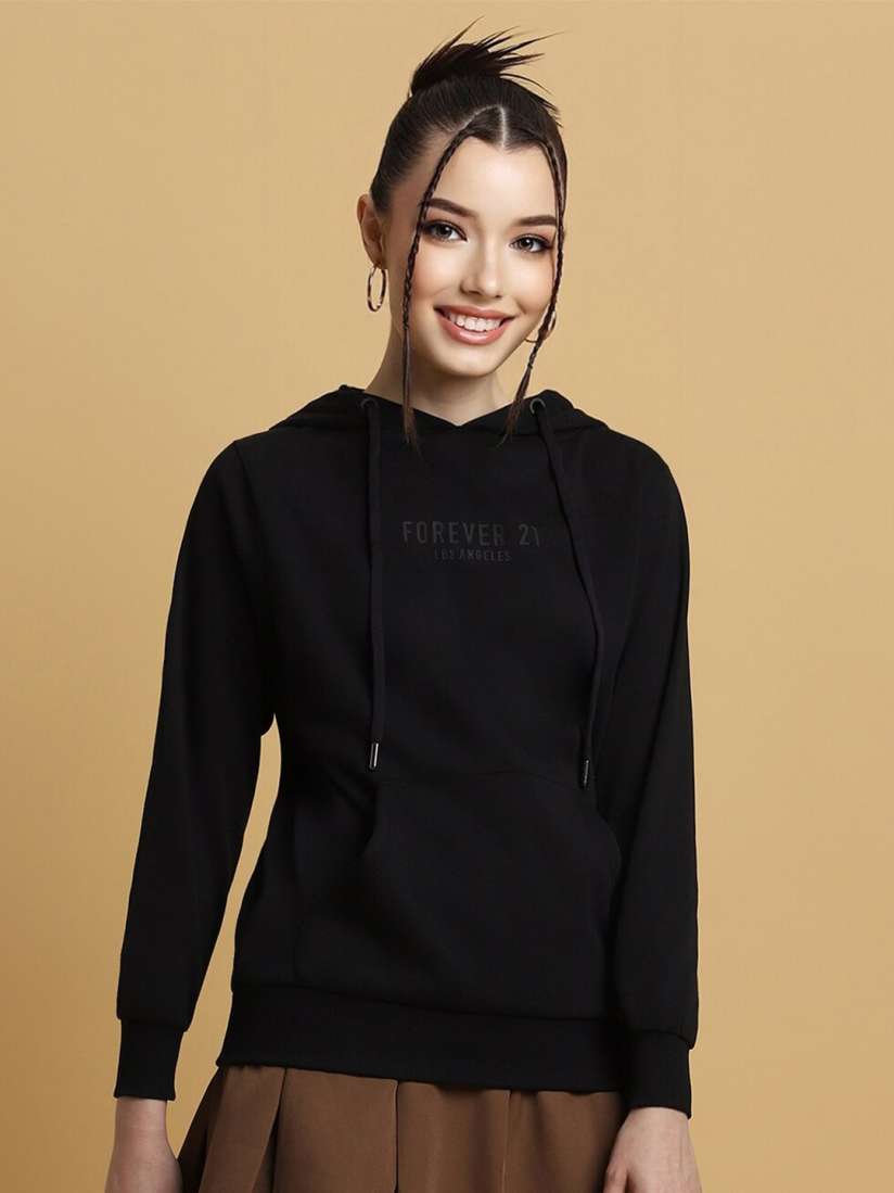 Forever 21 black sweatshirt on sale