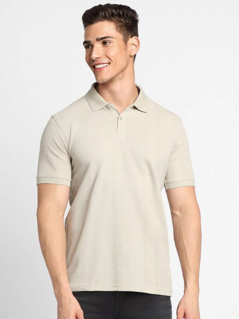 Buy FOREVER 21 Self Design Polo Collar Casual T shirt Tshirts for Men 26207316 Myntra