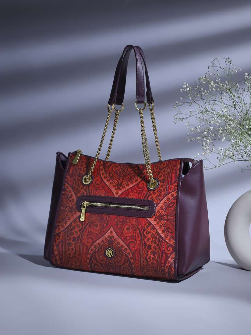 Buy Biba Ethnic Motifs Printed Structured Shoulder Bag Handbags for Women 26207522 Myntra